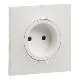 2-pole F/B socket with Urbano white finish eclips