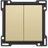 Finishing set for two-circuit switch, two-way switch + N.O. push butto