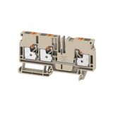 Feed-through terminal block, PUSH IN, 6 mm², 800 V, 41 A, Number of co