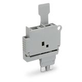 Fuse plug with pull-tab for 5 x 20 mm miniature metric fuse gray