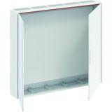 B57 ComfortLine B Wall-mounting cabinet, Surface mounted/recessed mounted/partially recessed mounted, 420 SU, Grounded (Class I), IP44, Field Width: 5, Rows: 7, 1100 mm x 1300 mm x 215 mm