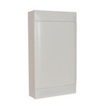 3X12 module surface-mounted box - White door - Earth terminal block