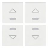 Four half-buttons 1M arrow symbol white