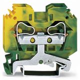 2-conductor ground terminal block 10 mm² lateral marker slots green-ye