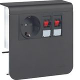 acc.box SL20080 socket+2 loudsp black