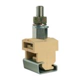 Single-Bolt terminal, 150mm2 for G32 rail, beige color