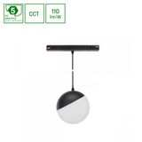 SYSTEM SHIFT CCT- GLOBE P SUSPENDED SPHERE TRACK LIGHT  FI100 (815MM KABEL) 5W 165DEG BLACK CCT SWITCH 5Y WARRANTY