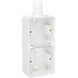 Splashproof double vertical surface-mounting box with one M20 input wi