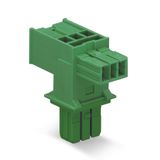 T-distribution connector 2-pole Cod. E green