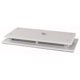 Top plate, ventilated, W=600mm, IP42, grey