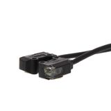 Photoelectric sensor, through-beam, miniature, side view, 2m, NPN, D-o