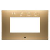 EGO SMART PLATE - IN PAINTED TECHNOPOLYMER - 4 MODULES - GOLD - CHORUSMART