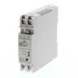 Power supply, plastic case, 22.5 mm wide DIN rail or direct panel moun