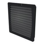 Exhaust filter (cabinet), IP55, black, EMC version: EN 61000-3-2,-3, E