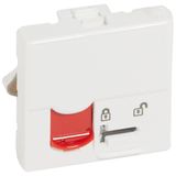 RJ45 socket Mosaic category 5e FTP controlled access 2 modules white