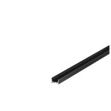 GRAZIA 20 LED Surface profile, flat, grooved, 3m, black