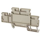 End plate (terminals), 90 mm x 5.1 mm, dark beige