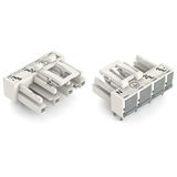 Socket for PCBs angled 4-pole white