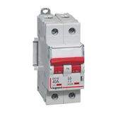 Remote trip head isolating switch DX-IS - visible load break - 2P - 400V~ - 40 A