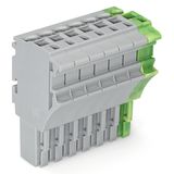 1-conductor female connector Push-in CAGE CLAMP® 4 mm² gray, green-yel