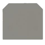 End plate (terminals), 40 mm x 1.5 mm, grey