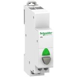 Acti9 iPB 1NO single push button grey - indicator light green 12-48Vac/dc