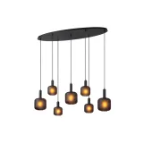 ELOISE Pendant light-Black-7xE27-40W-Glass