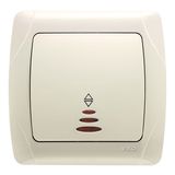 Carmen Beige (Quick Connection) Illuminated Two Way Switch