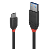 0.5m USB 3.2 Type A to C Cable, 10Gbps, Black Line USB Type A Male to C Male