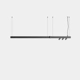 Lineal lighting system Apex Lineal Pendant 1595mm 3 Spots 30mm 30.3W LED neutral-white 4000K CRI 90 ON-OFF Black IP20 2655lm