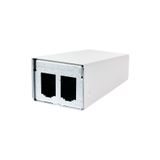 Modul surface mount housing 2 port pure white, unequipped