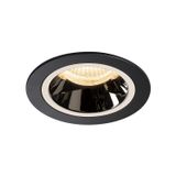 NUMINOS® DL M, Indoor LED recessed ceiling light black/chrome 3000K 20°, including leaf springs