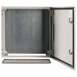 Wall enclosure with mounting plate, HxWxD=500x500x250mm