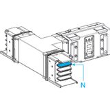 Tee, Canalis KSA500-1000, aluminium conductors, 1000A, fixed dimensions (A=B=C=290mm), white RAL9001