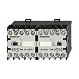 Reversing contactor 4kW 24VDC, with NC