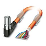 Cable plug in molded plastic