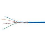 U/UTP Cable Cat.5e, 4x2xAWG24/1, PVC, Eca, blue, Box 305m