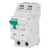 Miniature circuit breaker (MCB) with plug-in terminal, 6 A, 1p+N, characteristic: D