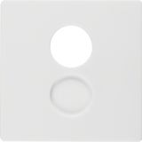 Centre plate for loudspeaker soc. out., Q.1/Q.3, p. white velvety