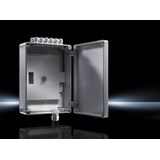 DK Small fibre-optic distributor, WHD: 180x254x90 mm,, max. 24 fibres
