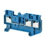 Multi conductor feed-through DIN rail terminal block with 3 push-in pl XW5T0184M