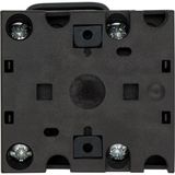 On-Off switch, T0, 20 A, flush mounting, 4 contact unit(s), 8-pole, with black thumb grip and front plate
