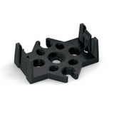 Mounting plate 5-pole for distribution connectors black