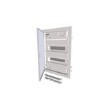 Hollow wall compact distribution board, 2-rows, super-slim sheet steel door