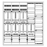Z„hlerverteiler 7xZF, H=1400 B=1300 T=210mm, 3xVF