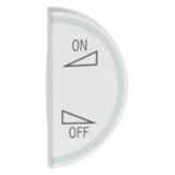 Round key cover Arteor BUS/SCS - regulation symbol - 1 module right-hand - white