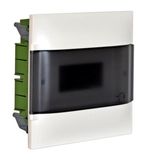 1X12 module recessed box - Smoked door - Without terminal block - Dry wall