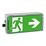 EX-protected emerg.luminaire EXIT 2 zone2/22 LED 230V AC/DC