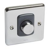 Synergy™ Authentic - Push on/off rotary dimmer - 1000W - Polished Stainless steel