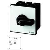 On-Off switch, P3, 63 A, flush mounting, 3 pole + N, with black thumb grip and front plate